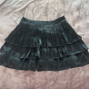 shimmery black layered skirt